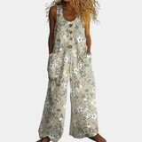 Astrid - Fluide Bedruckte Latzhose