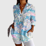 Alwine - Elegante Blumenbluse