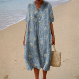 Gerburg - Fließendes Sommerkleid mit Print
