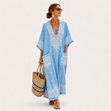 Mathilde - Kaftan Himmelblau Ethnisch