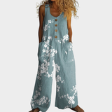 Amalie - Fluide Bedruckte Latzhose