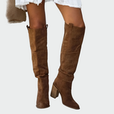 Jutta - Orthopädische Lederstiefel bis zum Knie