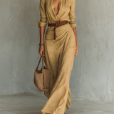Christiane - Maxikleid mit Reverskragen und langen Ärmeln