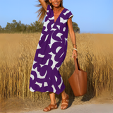 Roswitha - Fluide Robe mit V-Ausschnitt