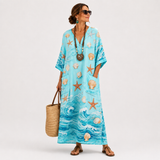 Astrid - Kaftan Türkis Marineblau