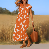 Roswitha - Fluide Robe mit V-Ausschnitt