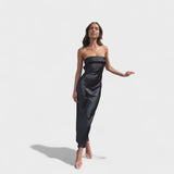 Kunigunde - Ärmelloses Satin-Kleid