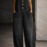 Claudia - Vintage gewaschene Baumwoll-Overalls