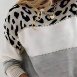 Diana - Strickpullover mit Leopardenakzent