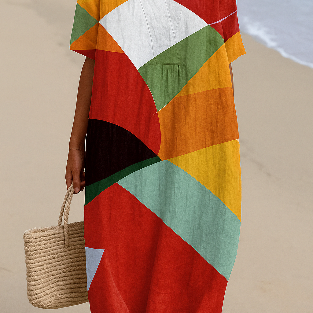 Dorle - Buntes Patchwork-Kleid