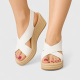 Britta - Sandalen mit gekreuzten Absätzen