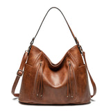Adelheid - Handtasche aus Leder mit Fransen
