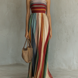Claudia - Bunte, ärmellose Maxikleid