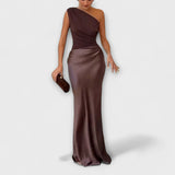 Kerstin - Asymmetrisches Satin-Kleid