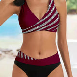 Hanna - Bikini mit buntem Druck in warmen Tönen