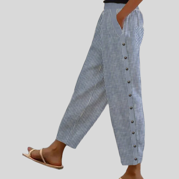 Amalie - Streifenknopf-Hose