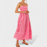 Lore - Lange gestreifte Robe