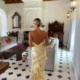 Hilde - Lange Robe mit Rüschen