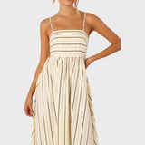 Lore - Lange gestreifte Robe