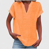 Andrea - Bluse V-Ausschnitt Bequem