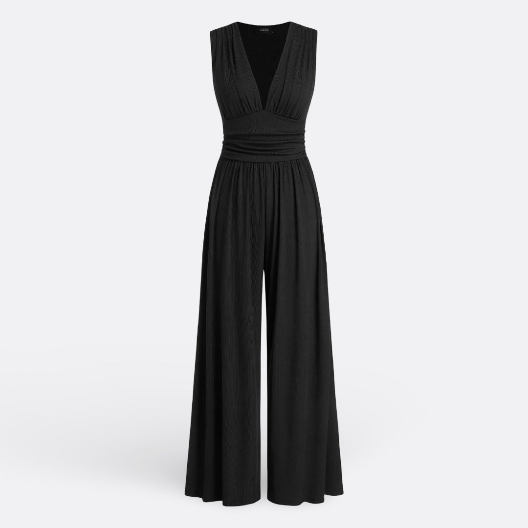 Adelheid - Elegante Ärmellose Kombination mit Weiten Beinen