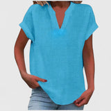 Andrea - Bluse V-Ausschnitt Bequem