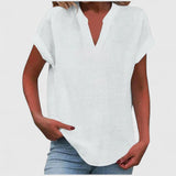 Andrea - Bluse V-Ausschnitt Bequem