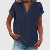 Andrea - Bluse V-Ausschnitt Bequem