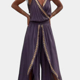 Elfriede - Kleid Mono mit Goldenen Details