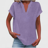 Andrea - Bluse V-Ausschnitt Bequem