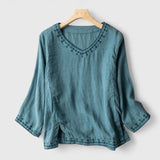 Frauke - Elegante Bluse mit V-Ausschnitt