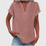 Andrea - Bluse V-Ausschnitt Bequem