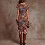 Andrea - Elegantes Midikleid mit V-Ausschnitt