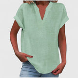 Andrea - Bluse V-Ausschnitt Bequem