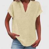 Andrea - Bluse V-Ausschnitt Bequem