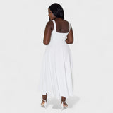 Elga - Midi Kleid mit quadratischem Ausschnitt