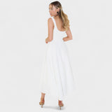 Elga - Midi Kleid mit quadratischem Ausschnitt