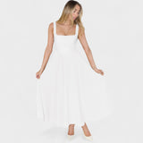 Elga - Midi Kleid mit quadratischem Ausschnitt