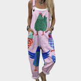 Edith - Bequeme bedruckte Latzhose