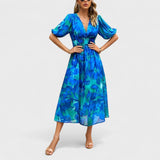 Dorle - Elegantes Midikleid mit floralem Muster