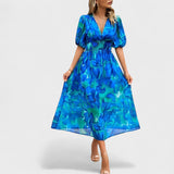 Dorle - Elegantes Midikleid mit floralem Muster