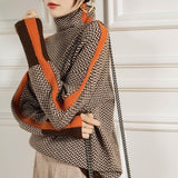 Eleonore - Hochkragen Herringbone Luxe