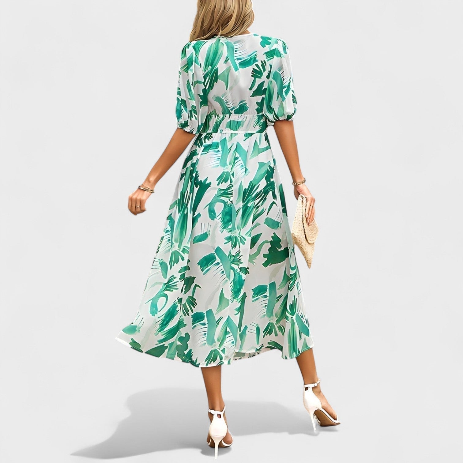 Dorle - Elegantes Midikleid mit floralem Muster
