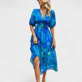 Dorle - Elegantes Midikleid mit floralem Muster