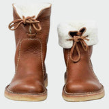 Isolde - Damenstiefel aus wasserdichtem Leder mit Wollfutter