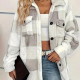 Marlene - Elegante Karierte Fleecejacke