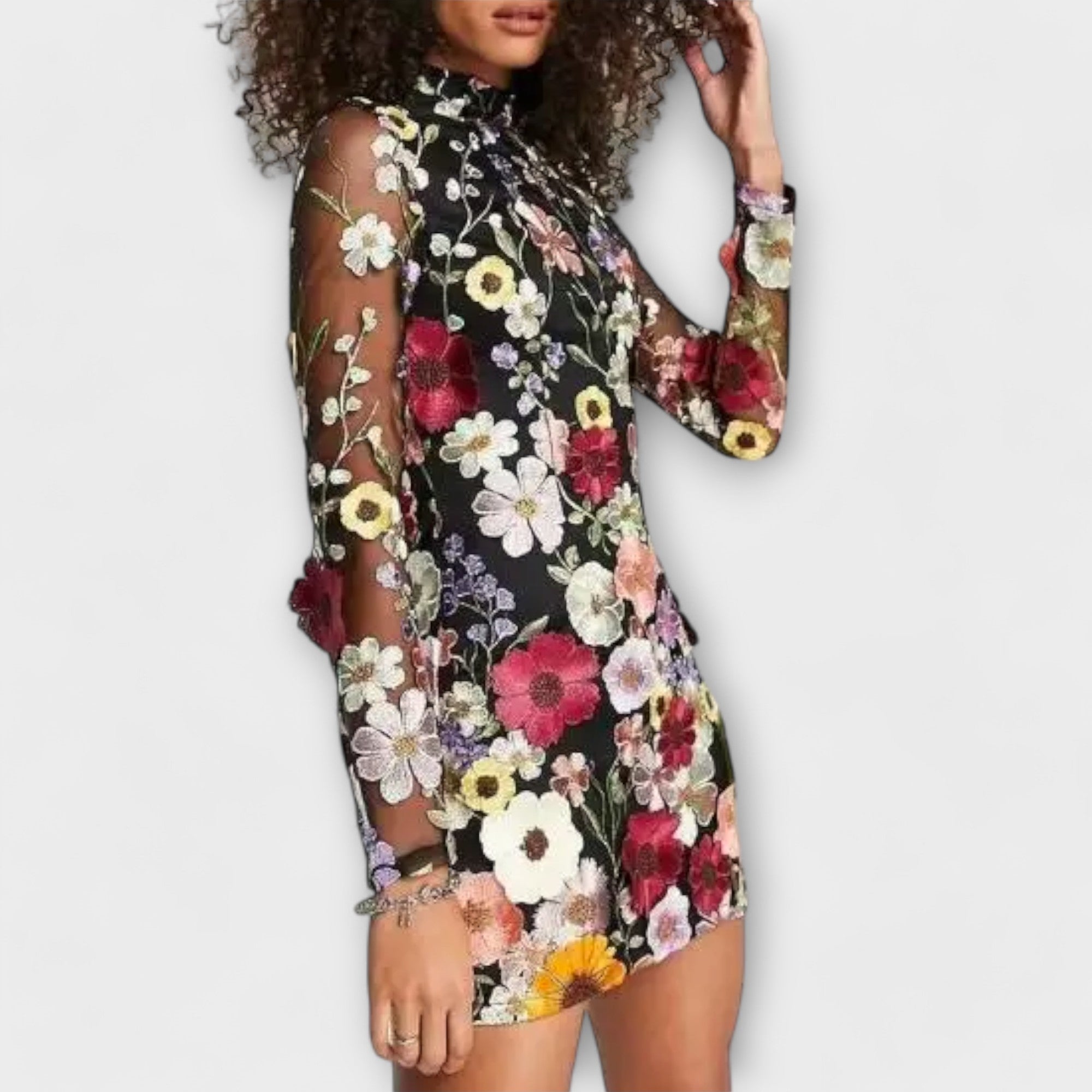 Erdmute - Kleid mit Blumenmuster
