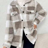 Marlene - Elegante Karierte Fleecejacke