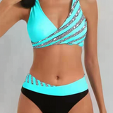 Hanna - Bikini mit buntem Druck in warmen Tönen