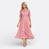 Christa - Spitzenkleid mit kurzen Ärmeln